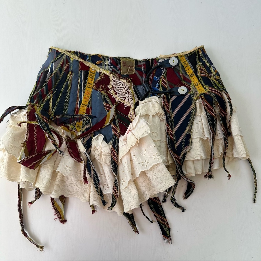 Patchwork Lace Mini Skirt